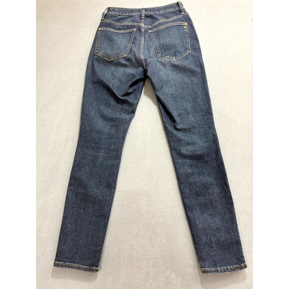 Madewell Curvy High Rise Skinny Jeans Denim Stretch Cotton Women Blue Size 28T - Picture 2 of 11